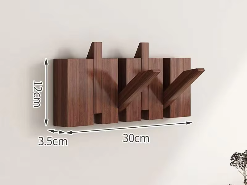 Nordic Wooden Piano Key Wall Hook Brownstick