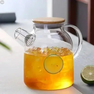 1.8L Borosilicate Glass Teapot - Heat - Resistant - Brownstick