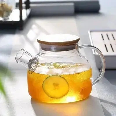 1.8L Borosilicate Glass Teapot - Heat - Resistant - Brownstick