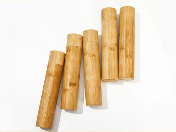 Bamboo Toothbrush Travel Tube Brownstick
