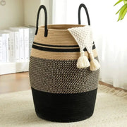 105L Extra Large Laundry Hamper Basket, Woven Tall Clothes Hamper for Storage Blanket, Toys and Dirty Cothes Brownstick