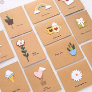 12 PC 3D Greeting Card Set - Brownstick