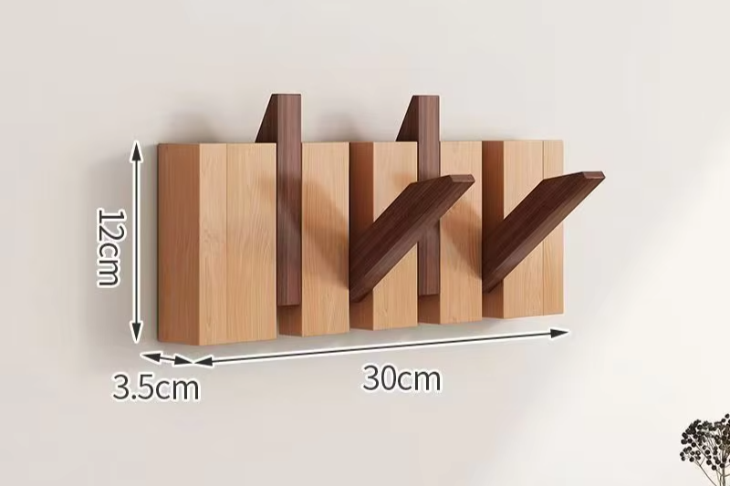 Nordic Wooden Piano Key Wall Hook Brownstick