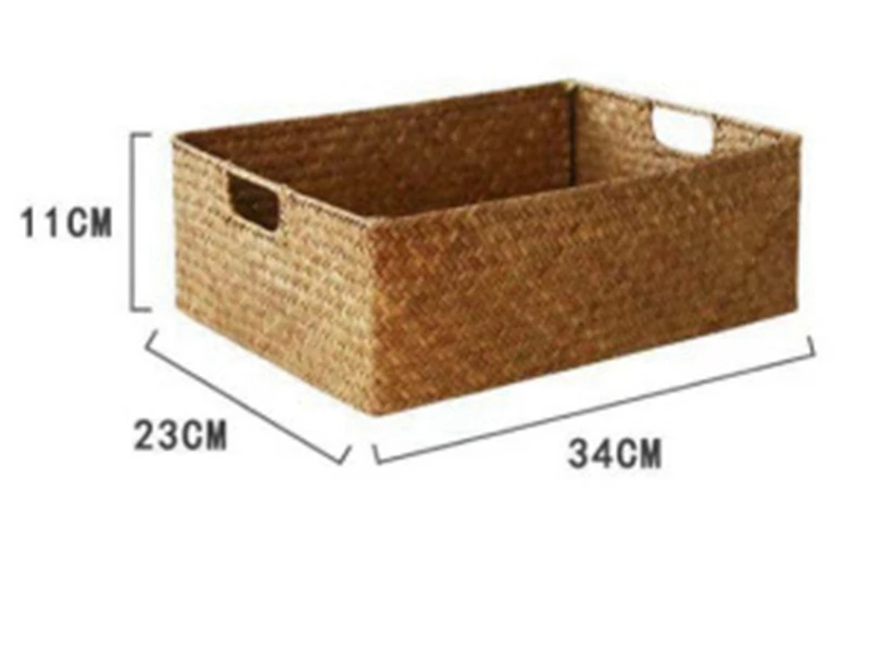 Large Handwoven Seagrass Basket – Natural Wicker Storage Organizer