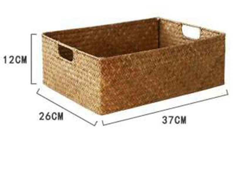 Large Handwoven Seagrass Basket – Natural Wicker Storage Organizer