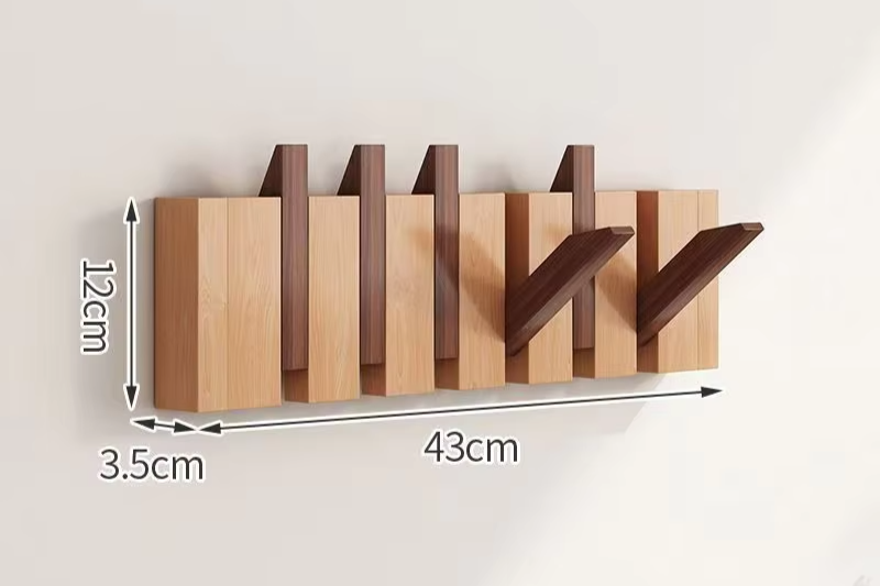 Nordic Wooden Piano Key Wall Hook Brownstick