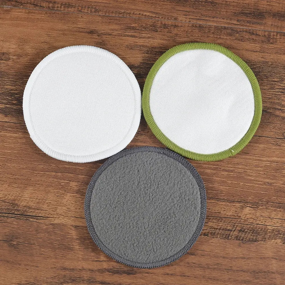 Bamboo Cotton Reusable Makeup Remover Pads – Washable Facial Cleansing Rounds Brownstick