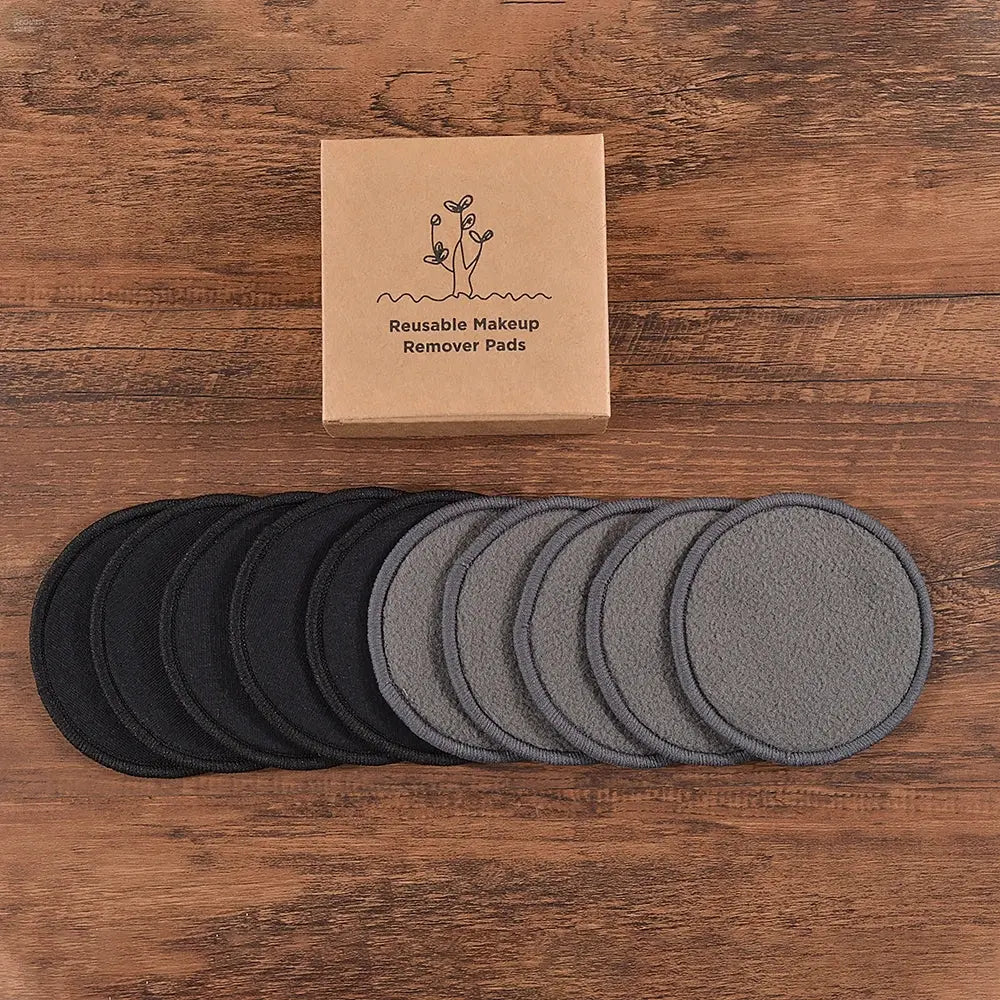 Bamboo Cotton Reusable Makeup Remover Pads – Washable Facial Cleansing Rounds Brownstick