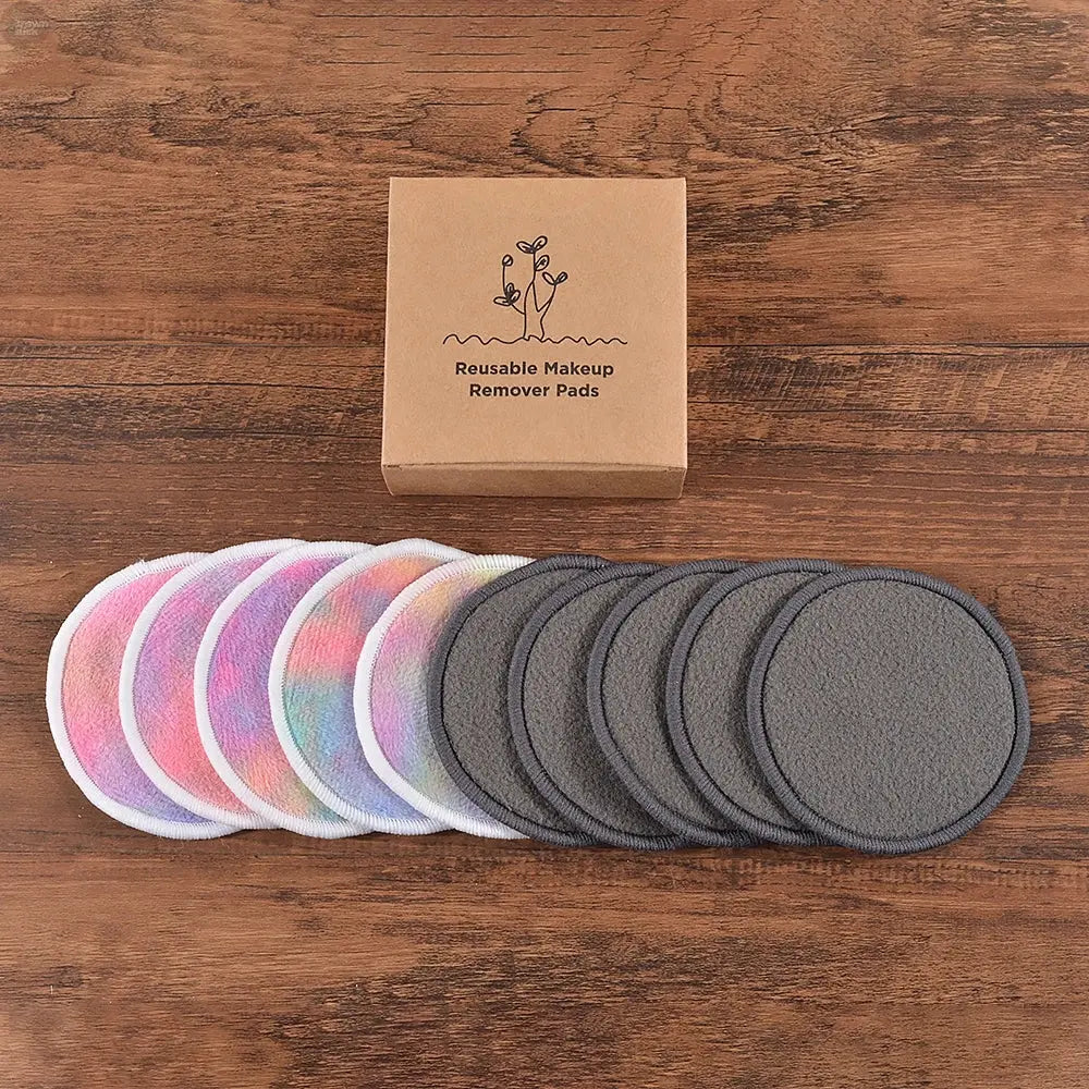 Bamboo Cotton Reusable Makeup Remover Pads – Washable Facial Cleansing Rounds Brownstick