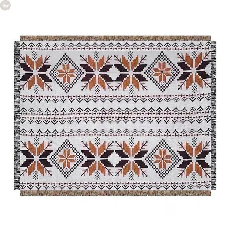 Bohemian Style Outdoor Picnic Mat - Thick, Moisture - proof, and Portable - Brownstick