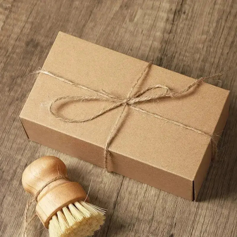 Eco - Friendly Sisal - Coconut Kitchen Brush with Wooden Handle - Brownstick