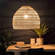 Elegant Handwoven Rattan Pendant Light - Contemporary Home and Dining Decor Brownstick