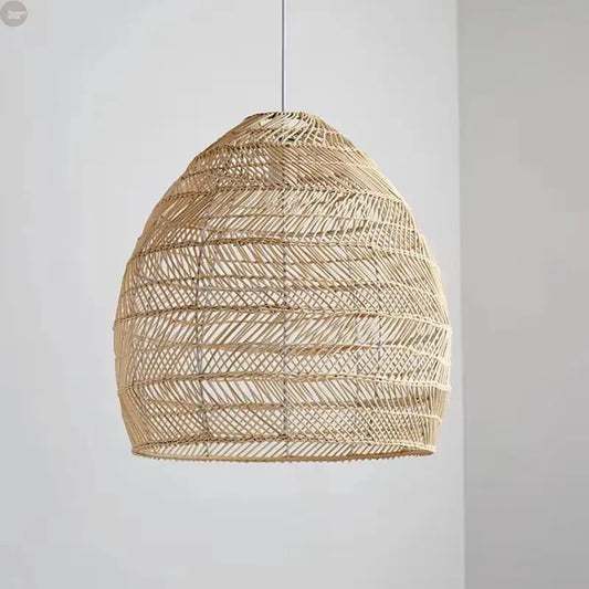Elegant Handwoven Rattan Pendant Light - Contemporary Home and Dining Decor Brownstick