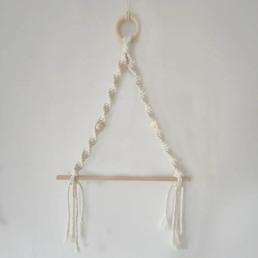 Nordic Wooden Stick Toilet Paper Holder – Boho Macrame Brownstick