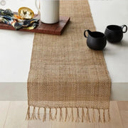 Handcrafted Natural Jute Table Runner - Brownstick