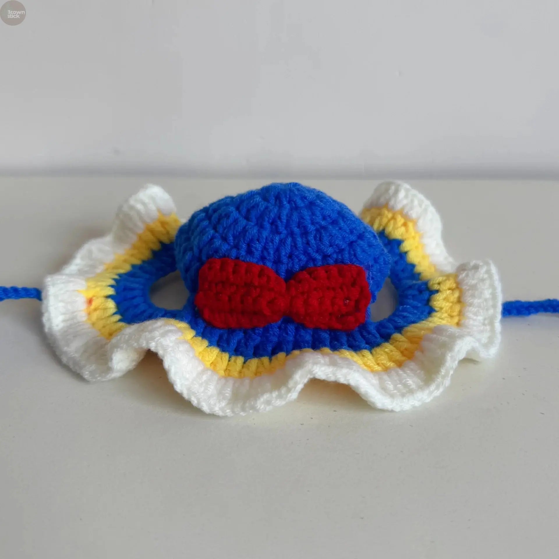 Handmade wool crochet pet hat  for small and medium-sized dogs and cats Brownstick
