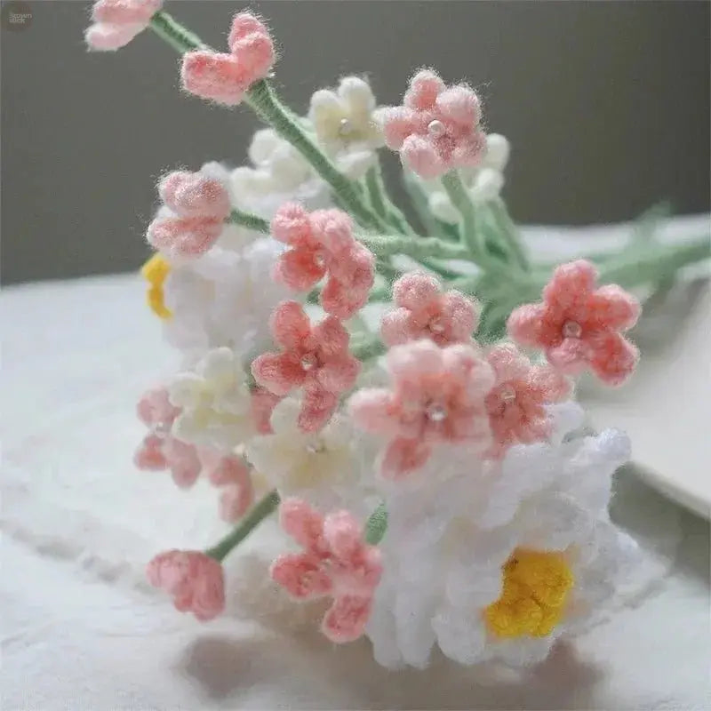 Handwoven Crochet Flower – Wedding Gift - Brownstick