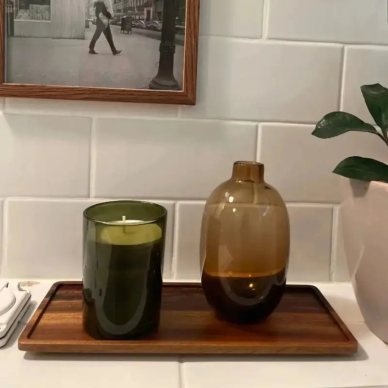 Natural Black Walnut Wooden Tray – Eco-Friendly Rectangular Serving Plate Brownstick