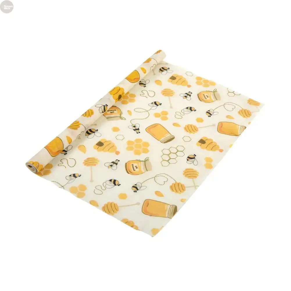 Reusable Beeswax Food Wrap – Organic Cotton Plastic-Free Kitchen Cloth (100×30 cm) Brownstick