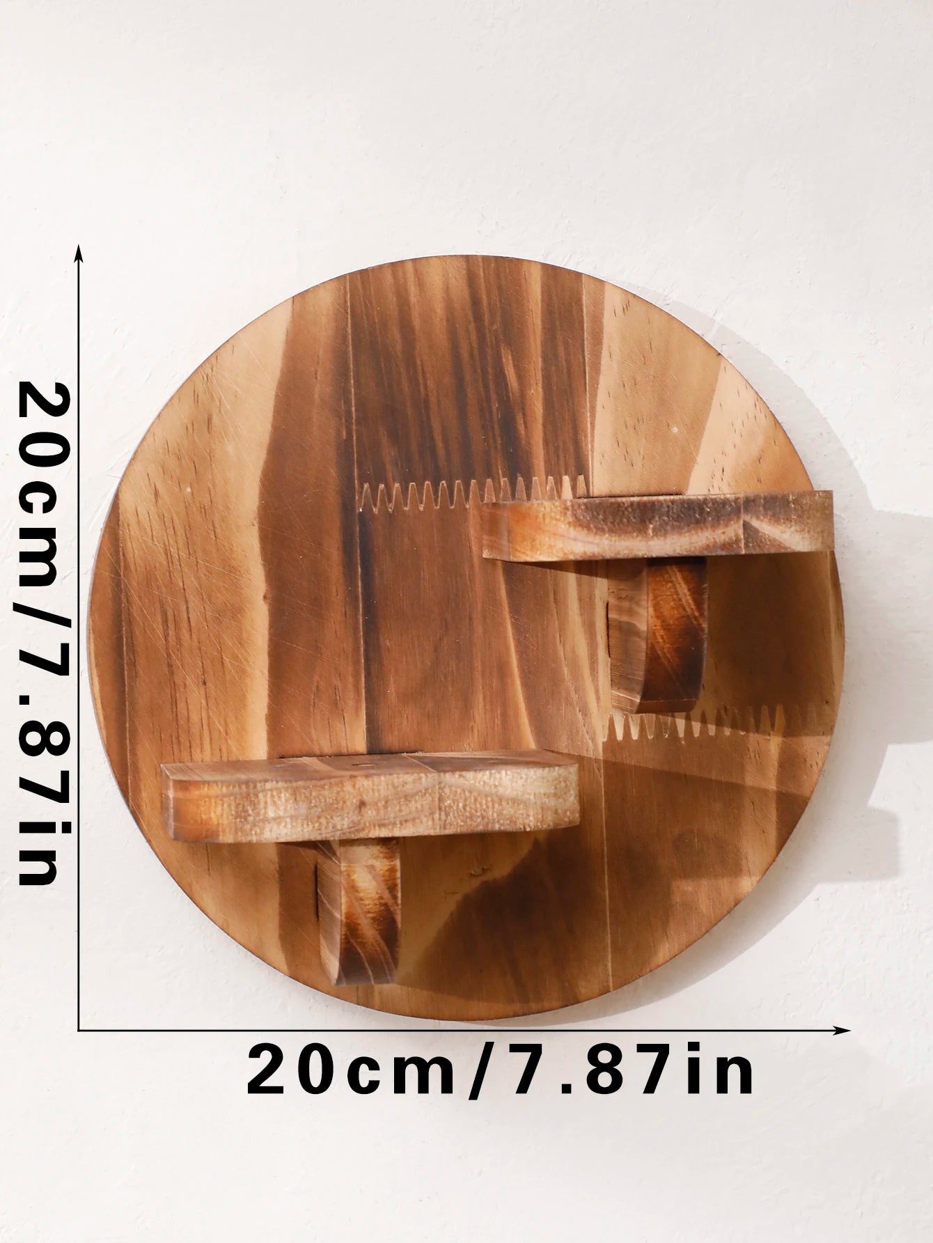 Oval Wooden Wall Shelf Brownstick