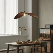 Wabi Sabi Walnut Pendant Lamp – Japanese Zen Chandelier Brownstick
