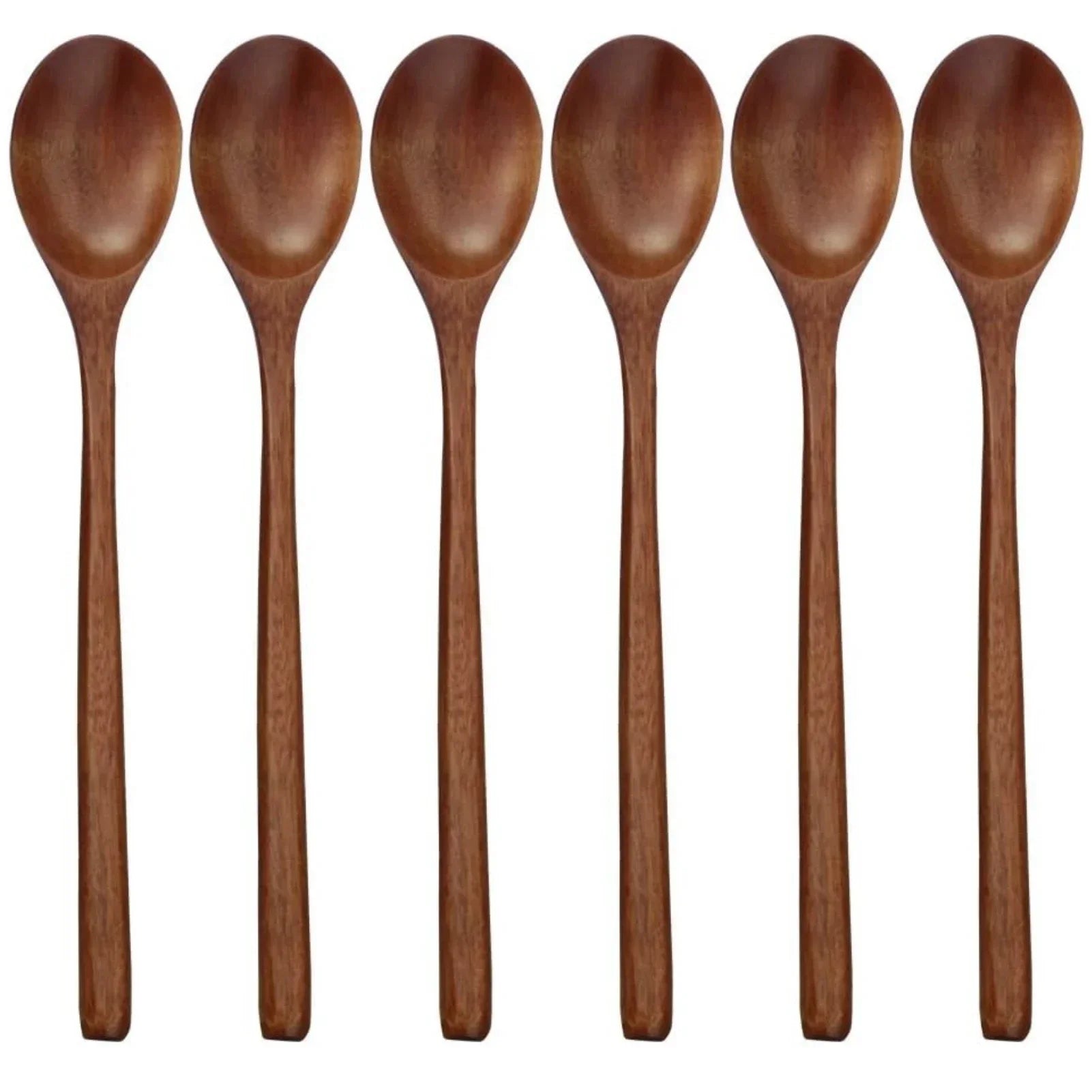 6-Piece Bamboo Wooden Spoon Set Brownstick