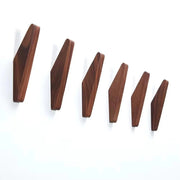 Wooden Wall Coat Hooks – Natural Oak & Walnut Decorative Hangers (1/2/4pcs) Brownstick