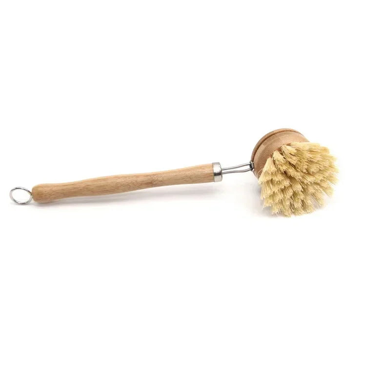 Bamboo Scrubbing Brush – Stiff Bristle Kitchen Cleaner Brownstick