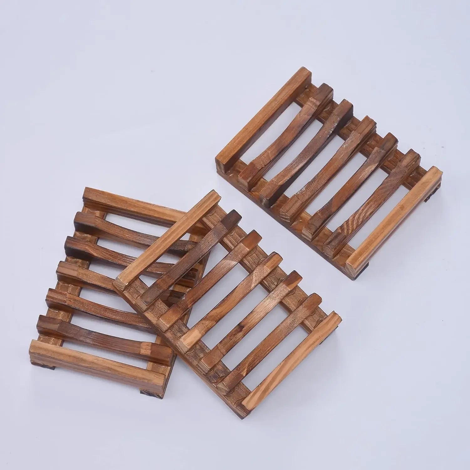 Wooden Soap Tray with Drain – Natural Bamboo Soap Dish Brownstick