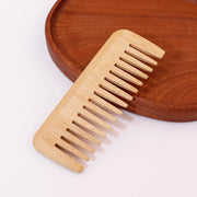 Natural Bamboo Wide Tooth Comb Brownstick