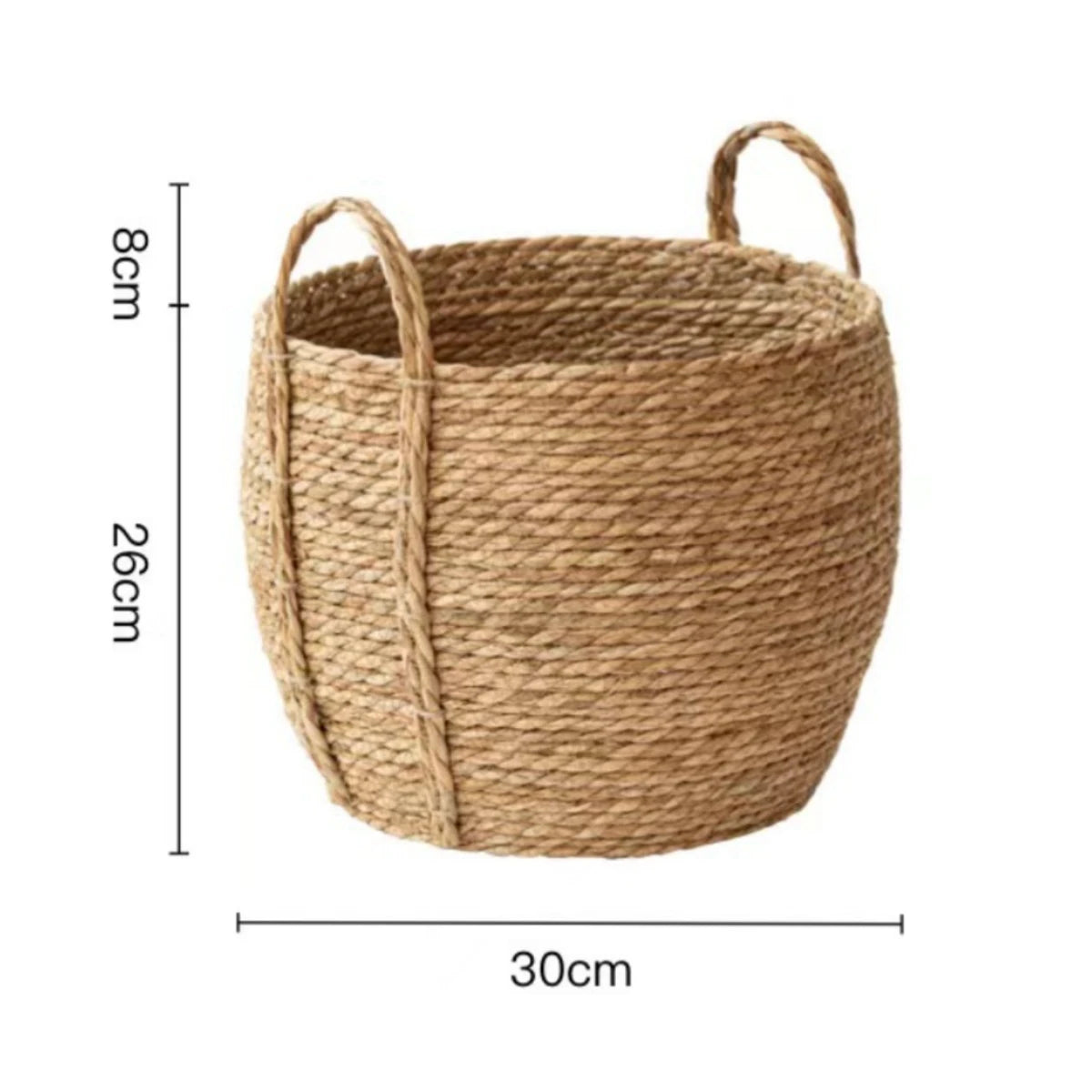 Handwoven Seagrass Belly Basket with Handles – Storage & Plant Basket