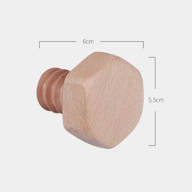 Screw Head Shape Nordic Wooden Wall Hooks Brownstick