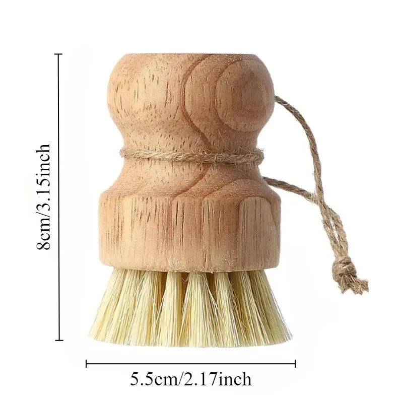 Natural Sisal & Coconut Palm Dishwashing Brush Brownstick