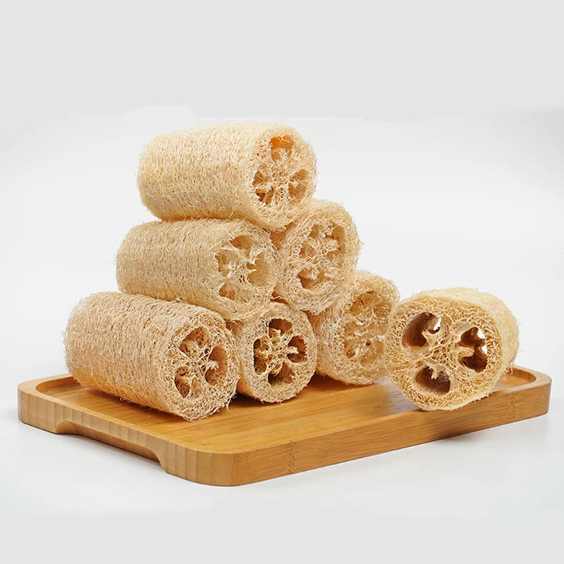 Natural Loofah Sponge – Eco-Friendly Kitchen Scrubber Brownstick