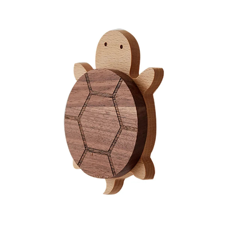 Walnut Wood Adhesive Wall Hooks Brownstick