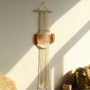 Brown Round Macrame Wall Hanging – Handmade Boho Wall Art Brownstick