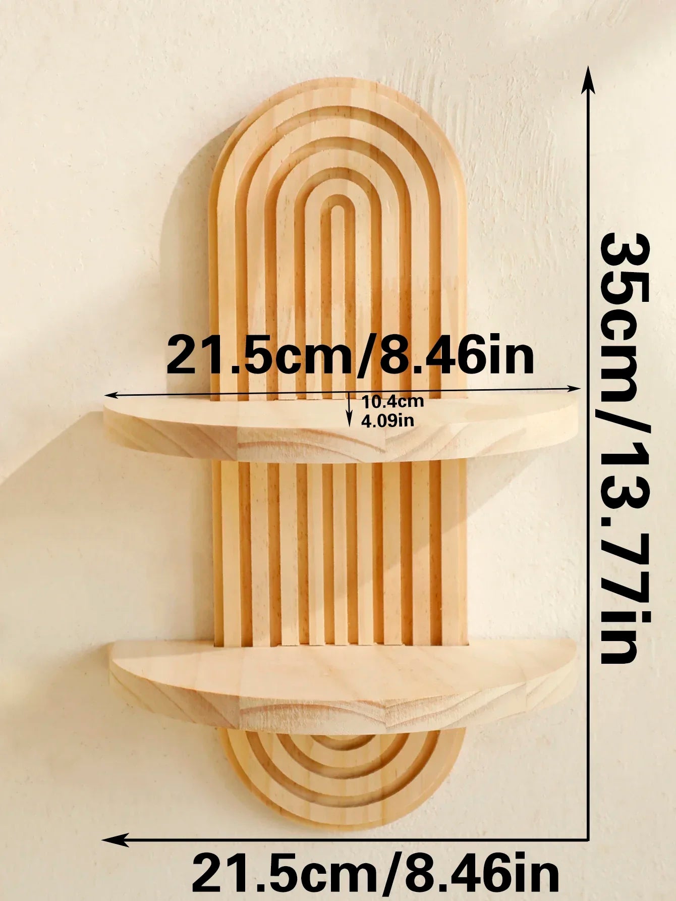 Boho Wooden Wall Shelves Brownstick