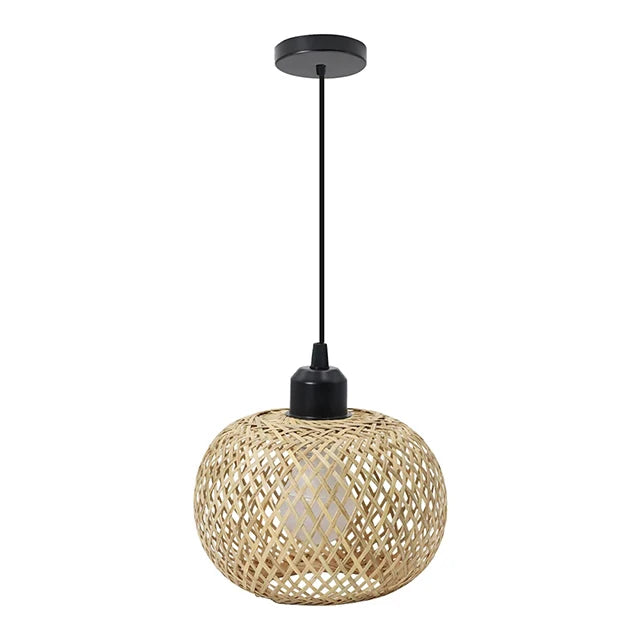 Handmade Rattan Chandelier Bamboo Pendant Lamp Brownstick