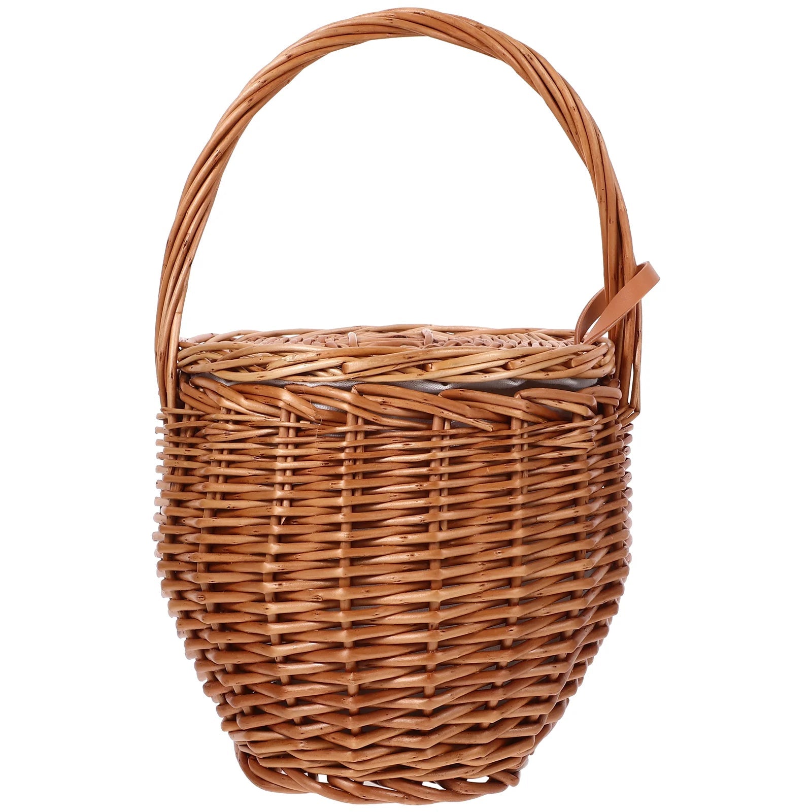 Wicker Picnic Basket with Lid – Collapsible Storage & Decor Brownstick