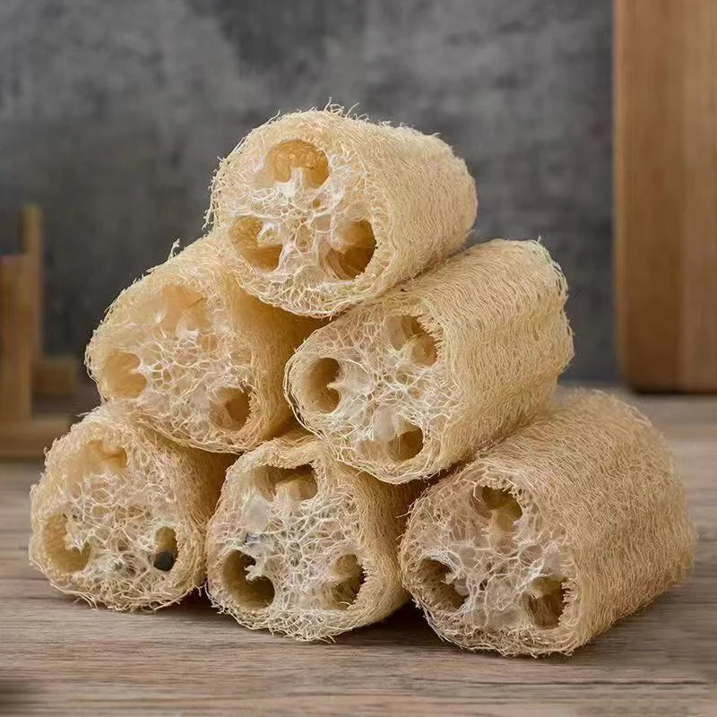 Natural Loofah Sponge – Eco-Friendly Kitchen Scrubber Brownstick