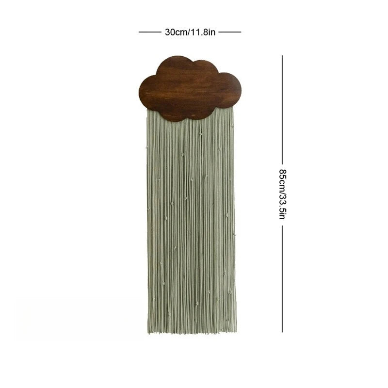 Bohemian Tassel Cotton Rope Wall Hanging – Cloud Design Brownstick