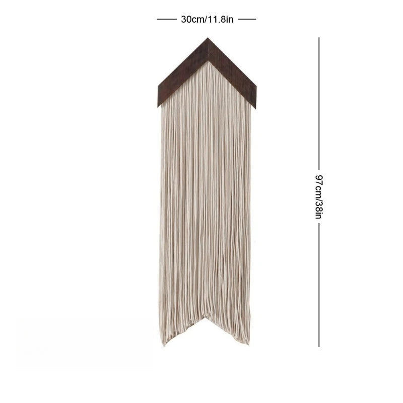 Bohemian Tassel Cotton Rope Wall Hanging – Cloud Design Brownstick
