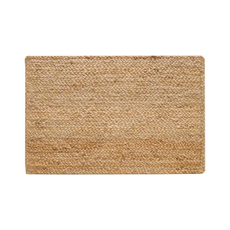 Wabi-Sabi Jute Rug – Handwoven Natural Living Room Carpet Brownstick
