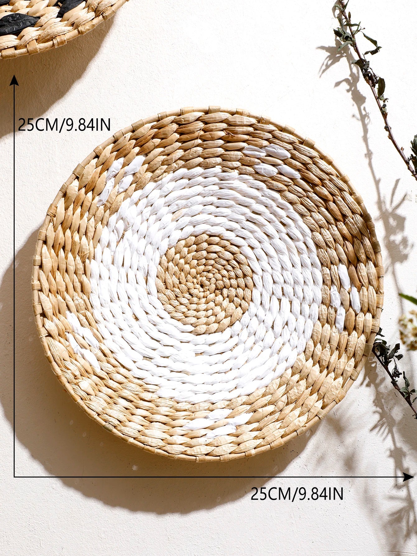 Boho Seagrass Wall Basket Decor – Handmade Natural Wall Art Brownstick