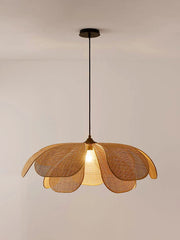 Rattan Ceiling Pendant Light – Handwoven Boho Lamp Brownstick