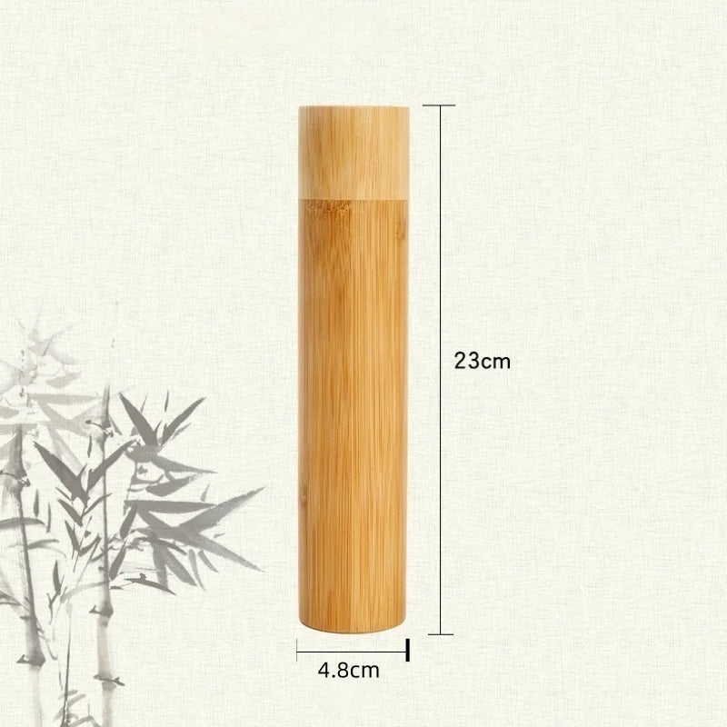 Bamboo Toothbrush Travel Tube Brownstick