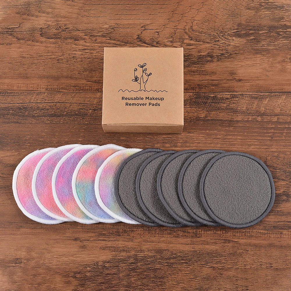Bamboo Cotton Reusable Makeup Remover Pads – Washable Facial Cleansing Rounds Brownstick