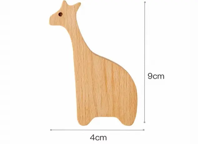 Solid Wood Animal Wall Hook – Decorative Key & Coat Hanger Brownstick