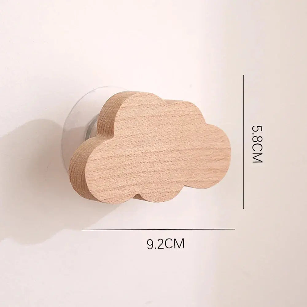 Solid Wood Animal Wall Hook – Decorative Key & Coat Hanger Brownstick