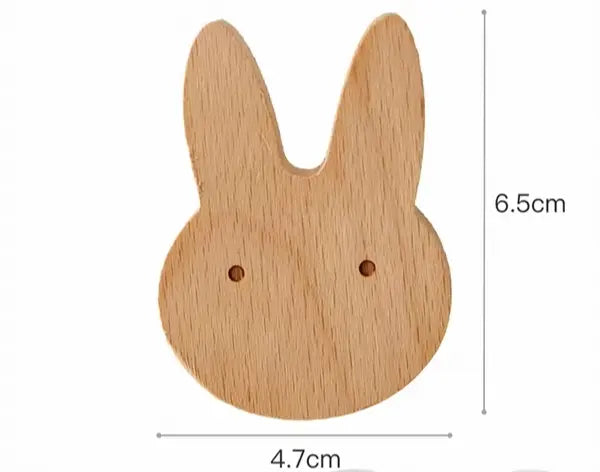 Solid Wood Animal Wall Hook – Decorative Key & Coat Hanger Brownstick